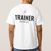 Fitnesscoach persoonlijke trainer uploadt Logo Man T-shirt (Achterkant)