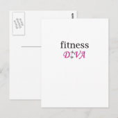 fitnessdiva briefkaart (Voorkant / Achterkant)