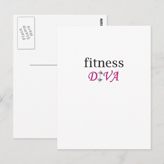 fitnessdiva briefkaart (Voorkant / Achterkant)