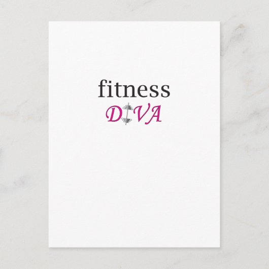 fitnessdiva briefkaart (Voorkant)