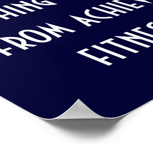 Fitnessdoelstellingen Poster (Hoek)