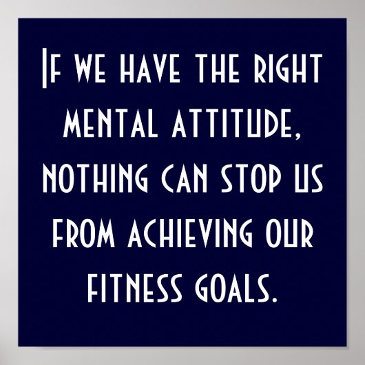 Fitnessdoelstellingen Poster (Voorkant)