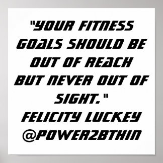 Fitnessdoelstellingen Poster