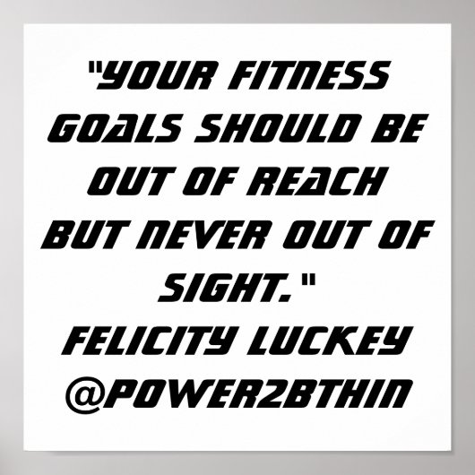 Fitnessdoelstellingen Poster (Voorkant)