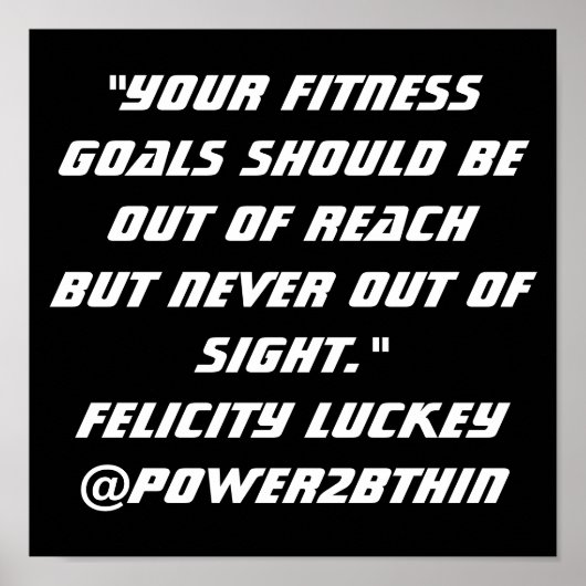 Fitnessdoelstellingen Poster (Voorkant)