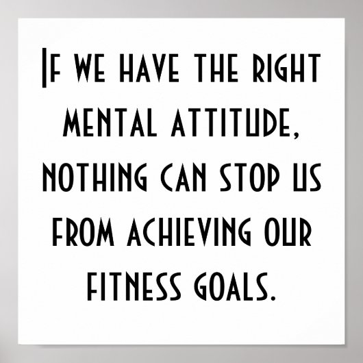Fitnessdoelstellingen Poster (Voorkant)