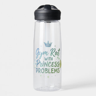 Fitnessfles voor Gym Rat met Princess Problems Waterfles