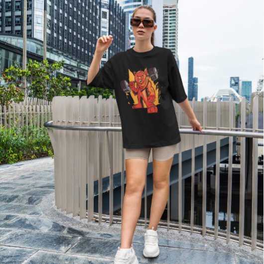 Fitnessgewichtheffen T-shirt