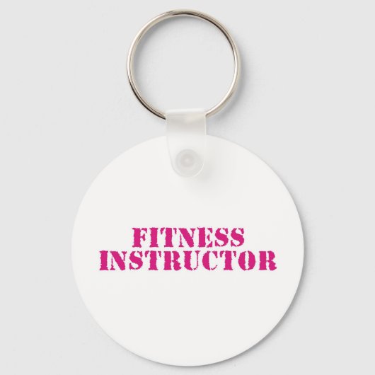 Fitnessinstructeur/Roze Sleutelhanger (Voorkant)