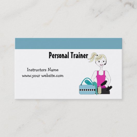 Fitnessinstructeur Visitekaartje (Voorkant)