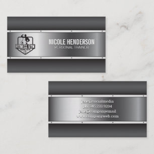 Fitnesslogo   Metallic Industriële Visitekaartje