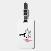 Fitnessmeisje Bagagelabel (Voorkant verticaal)