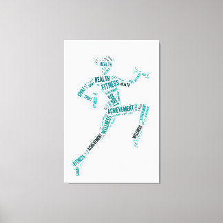 Fitnessmeisje Canvas Afdruk