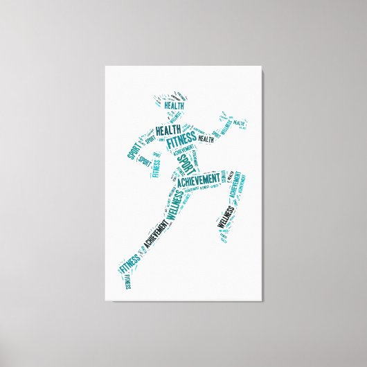 Fitnessmeisje Canvas Afdruk (Voorkant)