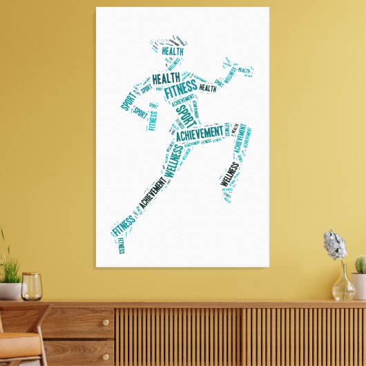 Fitnessmeisje Canvas Afdruk (Insitu (Woonkamer))