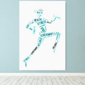 Fitnessmeisje Canvas Afdruk (Insitu (Houten vloer))