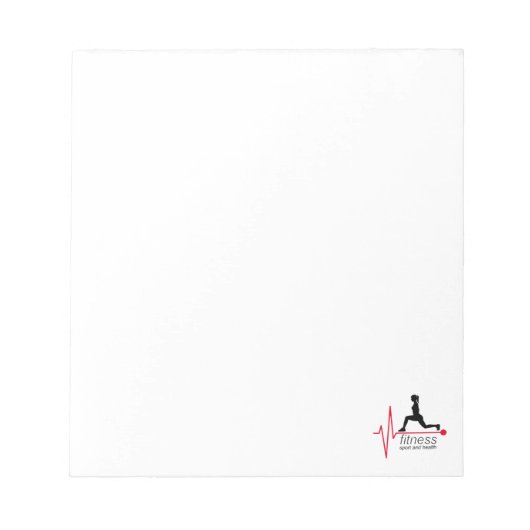 Fitnessmeisje Notitieblok (Voorkant)