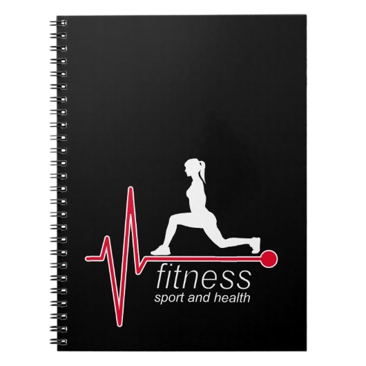 Fitnessmeisje Notitieboek (Voorkant)