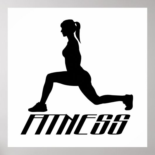Fitnessmeisje Poster (Voorkant)