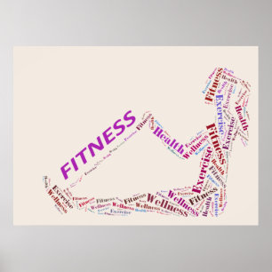 Fitnessmeisje Poster
