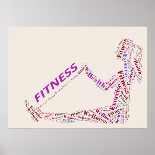 Fitnessmeisje Poster (Voorkant)