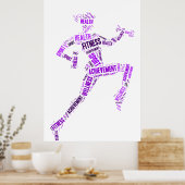 Fitnessmeisje Poster (Keuken)