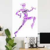 Fitnessmeisje Poster (Thuiskantoor)