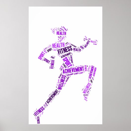 Fitnessmeisje Poster (Voorkant)