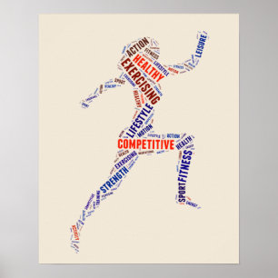 Fitnessmeisje Poster