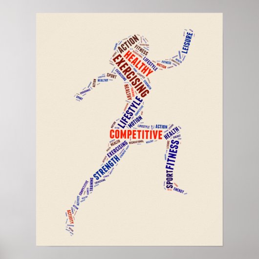 Fitnessmeisje Poster (Voorkant)