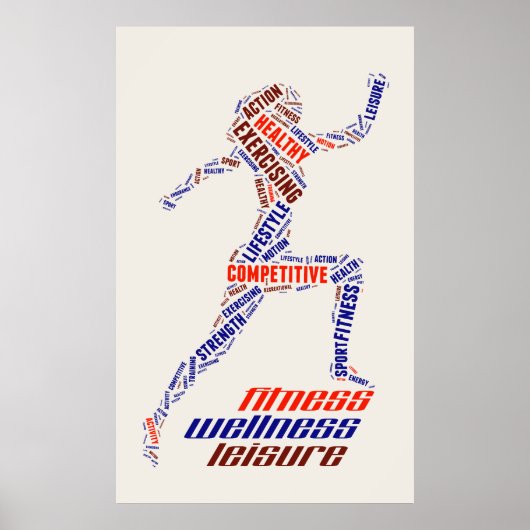 Fitnessmeisje Poster (Voorkant)