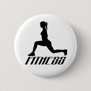 Fitnessmeisje Ronde Button 5,7 Cm