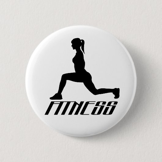 Fitnessmeisje Ronde Button 5,7 Cm (Voorkant)