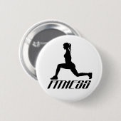 Fitnessmeisje Ronde Button 5,7 Cm (Voorkant /achterkant)