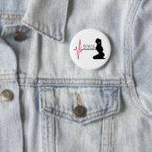 Fitnessmeisje Ronde Button 5,7 Cm (In situ)