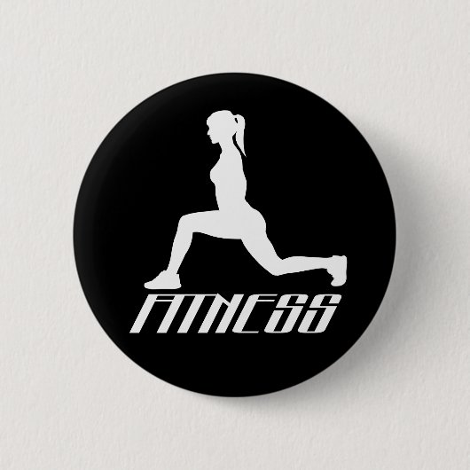 Fitnessmeisje Ronde Button 5,7 Cm (Voorkant)