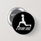 Fitnessmeisje Ronde Button 5,7 Cm (Voorkant /achterkant)