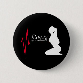 Fitnessmeisje Ronde Button 5,7 Cm