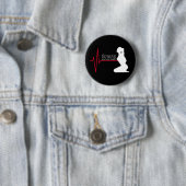 Fitnessmeisje Ronde Button 5,7 Cm (In situ)
