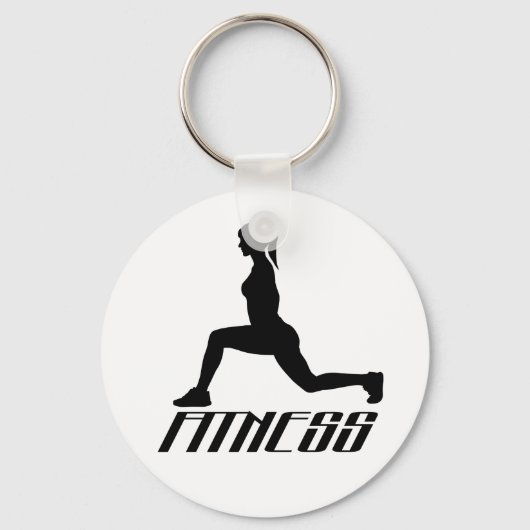 Fitnessmeisje Sleutelhanger (Voorkant)