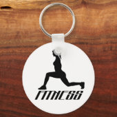 Fitnessmeisje Sleutelhanger (Voorkant)