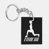 Fitnessmeisje Sleutelhanger (Voorkant Links)