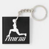 Fitnessmeisje Sleutelhanger (Achterkant)