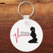 Fitnessmeisje Sleutelhanger (Voorkant)