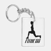 Fitnessmeisje Sleutelhanger (Voorkant Links)