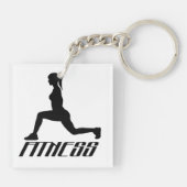 Fitnessmeisje Sleutelhanger (Achterkant)