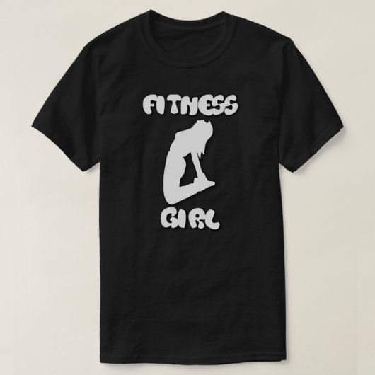 fitnessmeisje t-shirt (Design voorkant)