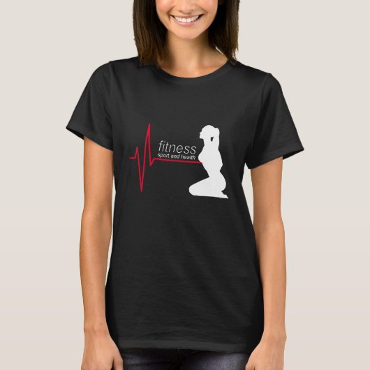 Fitnessmeisje T-shirt (Voorkant)