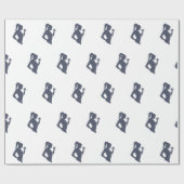 Fitnessmeisje tilt dumbbels cadeaupapier (Vlak)