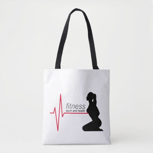 Fitnessmeisje Tote Bag (Voorkant)